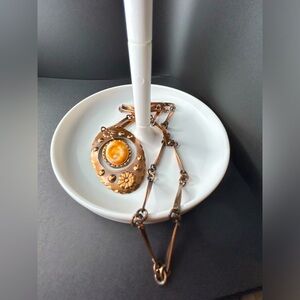 Unique copper link necklace